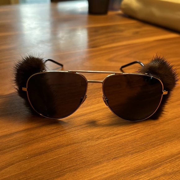 New! Saint Laurent Shields Aviator Sunglasses - Picture 10 of 15